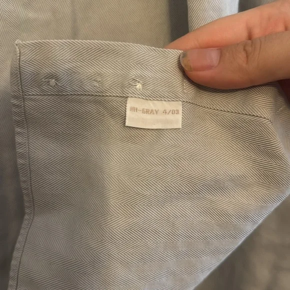 Men’s John W Nordstrom Grey Dress Shirt Size 16/33 - Picture 5 of 7